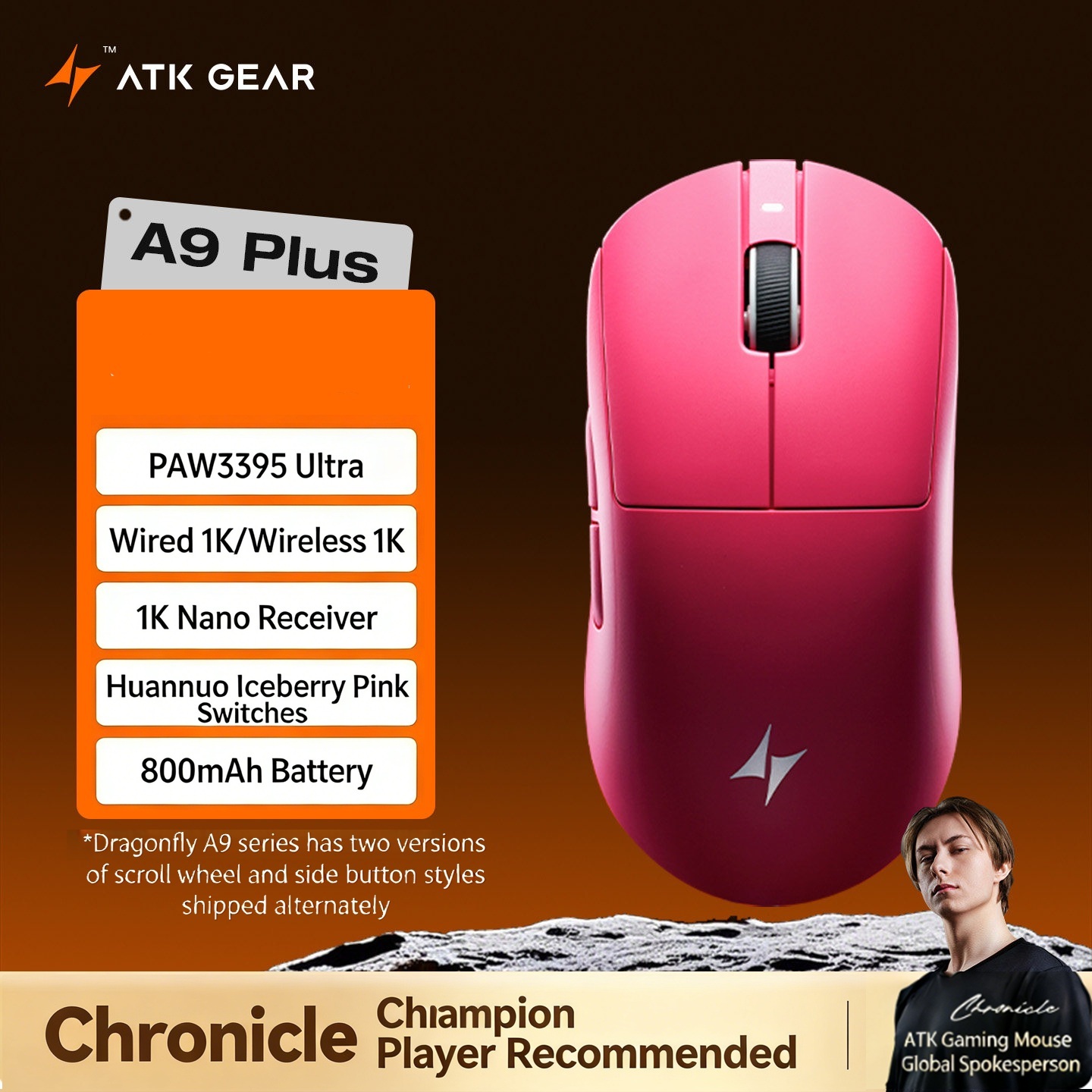 Gaming Hand Accessories - ATK DragonFly A9 Air Ultimate 무선