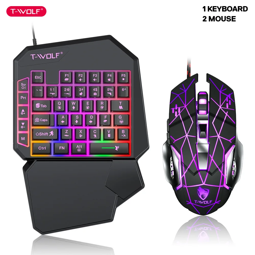 T-WOLF TF900 한 손으로 키보드 왕좌 세트 모 - Gaming Hand Accessories 리뷰 및 가격