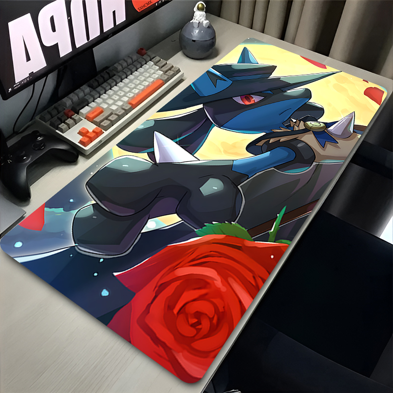 마우스 패드 멋진 애니메이션 P-포켓몬 루카리오 마우스 - Gaming Accessories Women 리뷰 및 가격