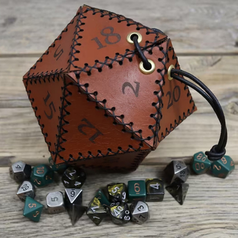 가죽 D20 주사위 가방 다각형 보관 상자 강화된 조임 - Gaming Accessories Gift Ideas 리뷰 및 가격