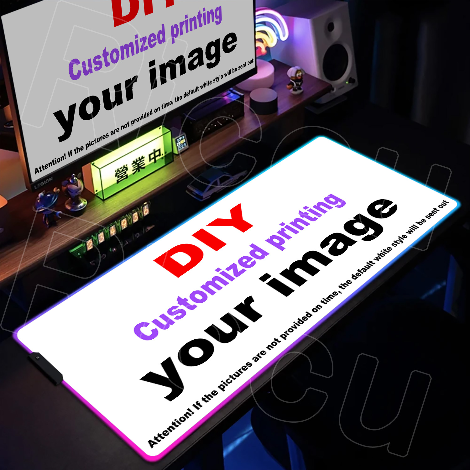 RGB HD 프린트 DIY 맞춤형 마우스 패드, 당신의 - Gaming Accessories Images 리뷰 및 가격