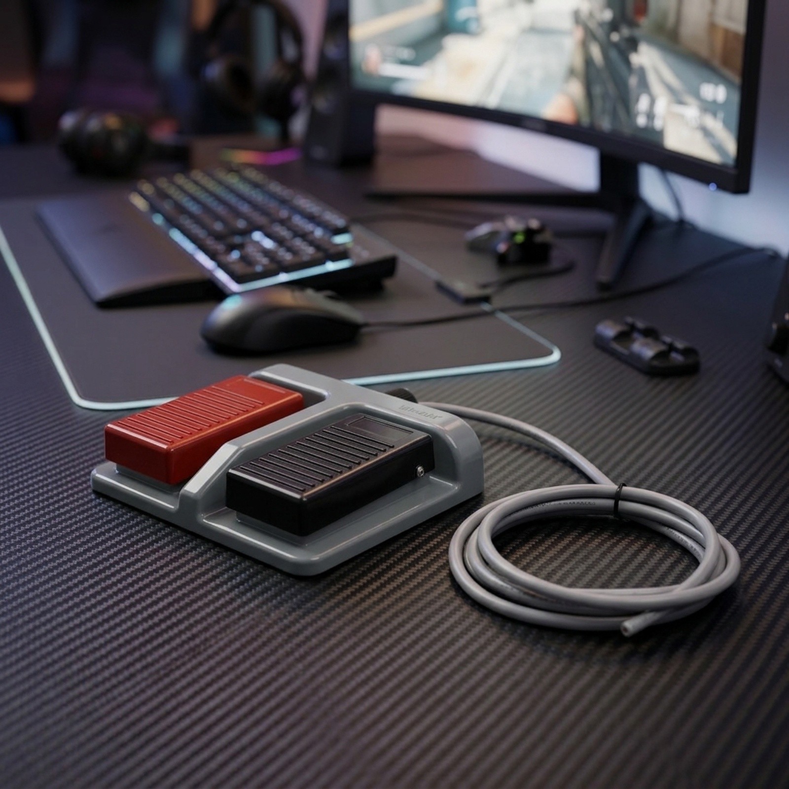 레드 블랙 듀얼 풋 스위치 모멘터리 페달 컨트롤러 (게 - Gaming Accessories Images 리뷰 및 가격
