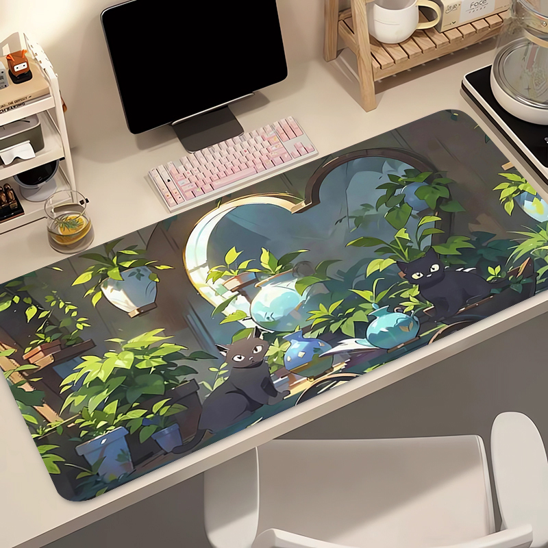 귀여운 검은 고양이 실리콘 소프트 게이밍 마우스 패드  - Gaming Accessories Women 리뷰 및 가격